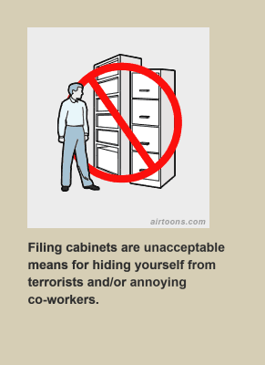 Don't let filing cabinets to team up and sexually harass you.