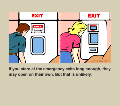 Watch the door for instructions on how to look like a retard.