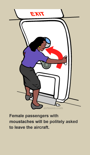 Passengers with extensive wax buildup will be forced to leave the aircraft.