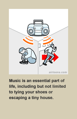 Let the boombox play as you enjoy your day in every way.